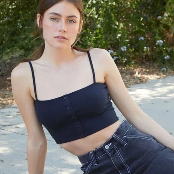 Brandy Melville Tops - NWT John Galt Isidore Button Tank Top